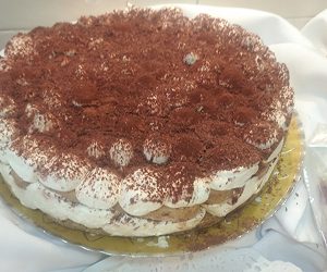Tarta tiramisú artesanal